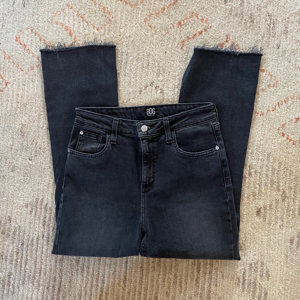 Kick-flare, high rise, cropped jeans